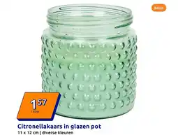 Action Citronellakaars in glazen pot aanbieding