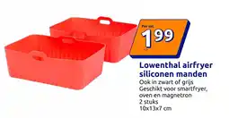 Action Lowenthal airfryer siliconen manden aanbieding