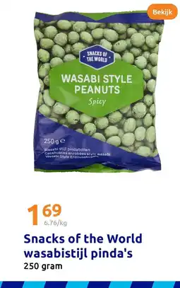 Action Snacks of the World wasabistijl pinda's aanbieding