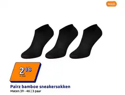 Action Pairz bamboe sneakersokken aanbieding