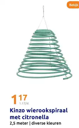 Action Kinzo wierookspiraal met citronella aanbieding