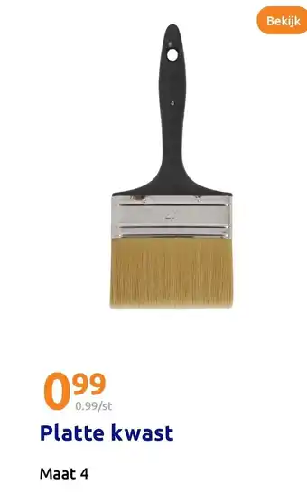 Action Platte kwast aanbieding