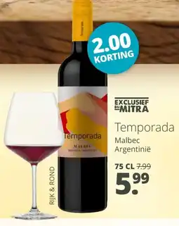 Mitra Temporada Malbec Argentinië aanbieding