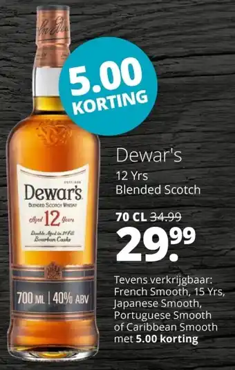 Mitra Dewar's 12 Yrs Blended Scotch aanbieding