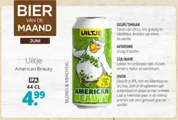 Mitra Uiltje American Beauty IPA aanbieding