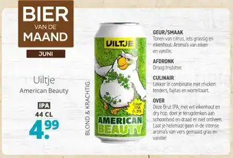 Mitra Uiltje American Beauty IPA aanbieding