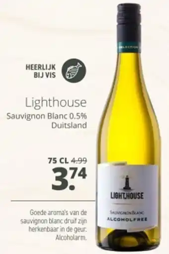 Mitra Lighthouse Sauvignon Blanc 0.5% aanbieding