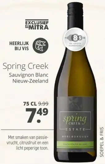 Mitra Spring Creek Sauvignon Blanc aanbieding