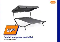 Action Dubbel loungebed met luifel aanbieding