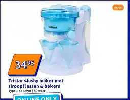 Action Tristar slushy maker met siroopflessen & bekers aanbieding