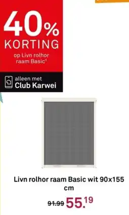 Karwei Livn rolhor raam Basic wit aanbieding