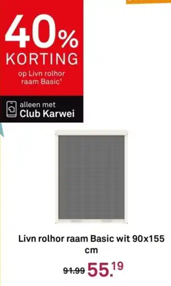 Karwei Livn rolhor raam Basic wit aanbieding