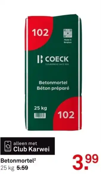 Karwei Betonmortel² aanbieding