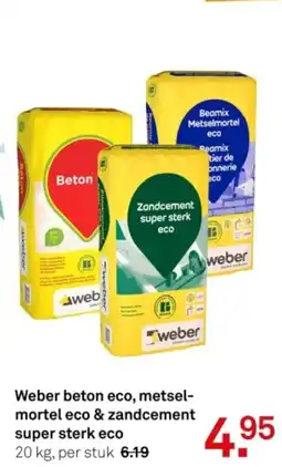 Karwei Weber beton eco, metsel mortel eco & zandcement super sterk eco aanbieding