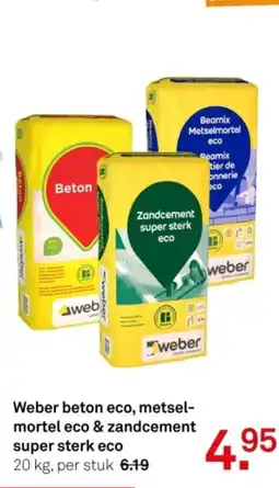 Karwei Weber beton eco, metsel mortel eco & zandcement super sterk eco aanbieding