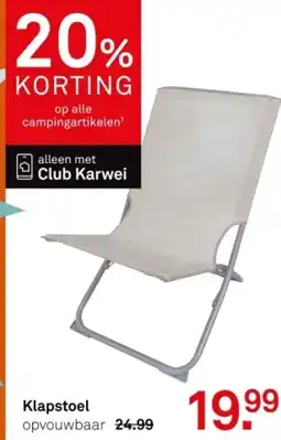 Karwei Klapstoel opvouwbaar aanbieding