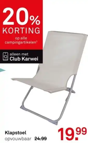 Karwei Klapstoel opvouwbaar aanbieding
