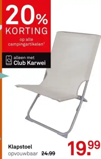 Karwei Klapstoel opvouwbaar aanbieding