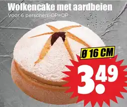 Dirk Wolkencake met aardbeien aanbieding