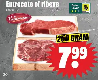 Dirk Entrecote of ribeye aanbieding