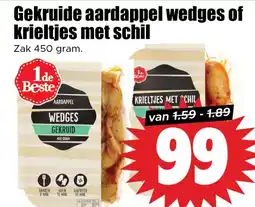 Dirk Gekruide aardappel wedges of krieltjes met schil aanbieding