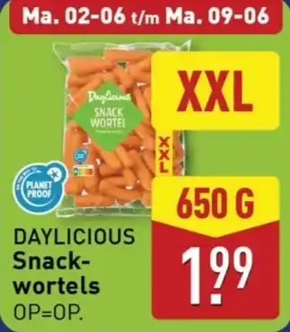 ALDI Daylicious snack wortels aanbieding