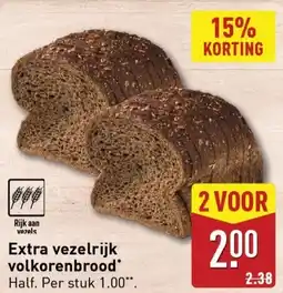 ALDI Extra vezelrijk volkorenbrood aanbieding