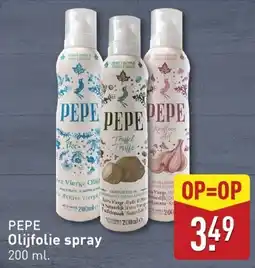 ALDI PEPE Olijfolie spray aanbieding
