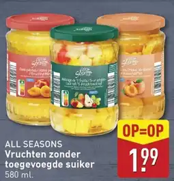 ALDI ALL SEASONS Vruchten zonder toegevoegde suiker aanbieding