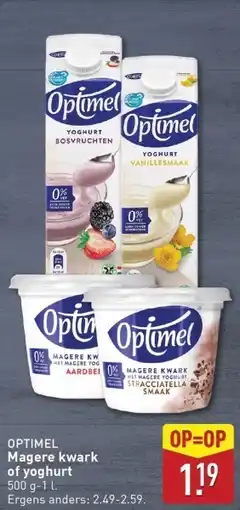 ALDI Magere kwark of yoghurt aanbieding