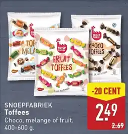 ALDI SNOEPFABRIEK Toffees aanbieding