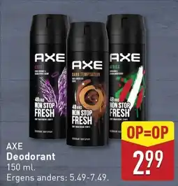 ALDI AXE Deodorant aanbieding