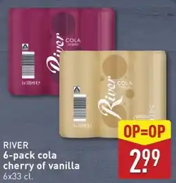 ALDI River 6-pack cola cherry of vanilla aanbieding