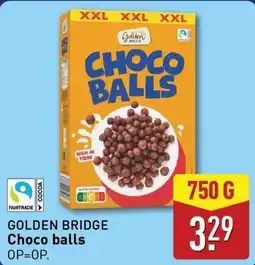 ALDI Golden bridge choco balls aanbieding