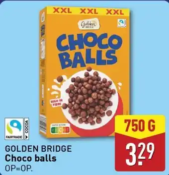 ALDI Golden bridge choco balls aanbieding