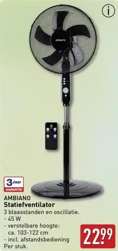 ALDI Statiefventilator aanbieding