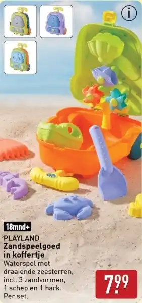 ALDI PLAYLAND Zandspeelgoed in koffertje aanbieding
