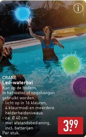 ALDI CRANE Led-waterbal aanbieding