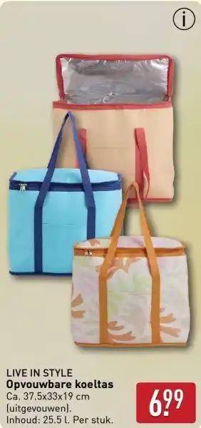ALDI LIVE IN STYLE Opvouwbare koeltas aanbieding