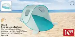 ALDI CRANE Pop-up strandscherm aanbieding