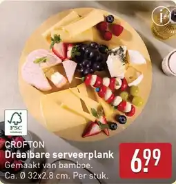 ALDI CROFTON Draaibare serveerplank aanbieding
