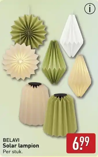 ALDI BELAVI Solar lampion aanbieding