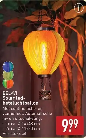 ALDI BELAVI Solar LED- heteluchtballon aanbieding
