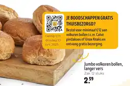 Jumbo Jumbo volkoren bollen, langer vers aanbieding