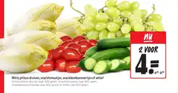Jumbo Witte pitloze druiven, snacktomaatjes, snackkomkommertjes of witlof aanbieding
