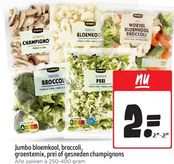 Jumbo Jumbo bloemkool, broccoli, groentemix, prei of gesneden champignons aanbieding