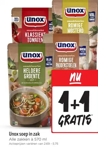 Jumbo Unox soep in zak aanbieding