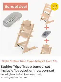 Prenatal Stokke Tripp Trapp bundel set inclusief babyset en newbornset aanbieding