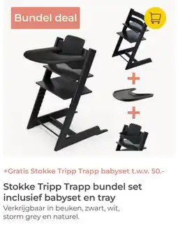 Prenatal Stokke Tripp Trapp bundel set inclusief babyset en tray aanbieding