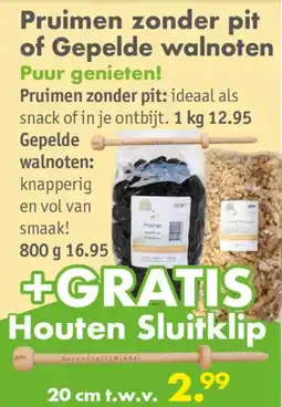 Gezond & Wel Pruimen zonder pit of Gepelde walnoten aanbieding